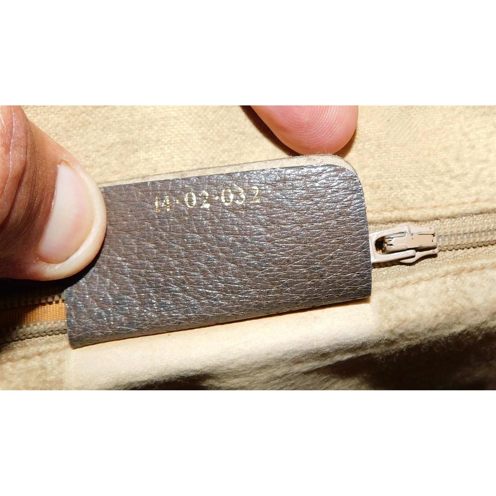 Gucci Vintage Brown GG‎ Monogram Red Green Stripe Small Satchel Bag Italy - Picture 9 of 9
